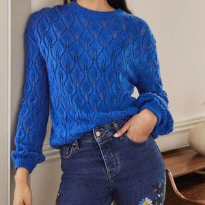 Boden Pointelle Fluffy Sweater